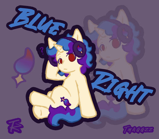 Blueright sitting