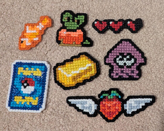 Fandom cross stitch patches