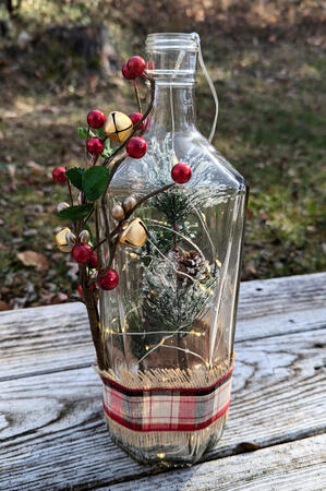 Large Christmas decorative bottle