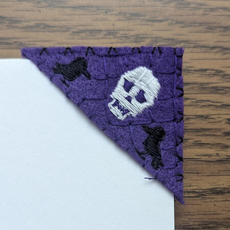 Gothic embroidered bookmark