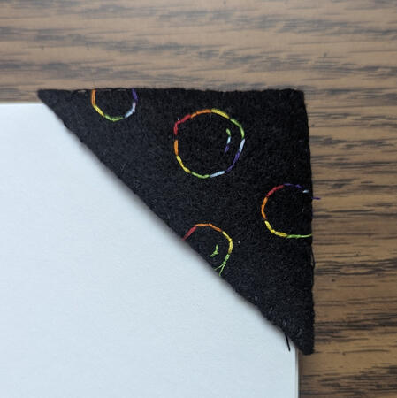 Bubbles embroidered bookmark
