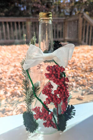 Christmas decorative bottle