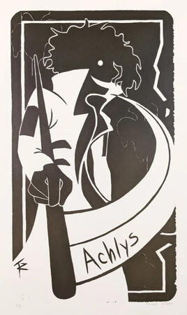 Achlys woodblock print