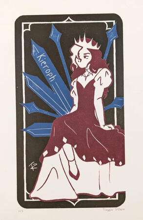 Kieroph woodblock print