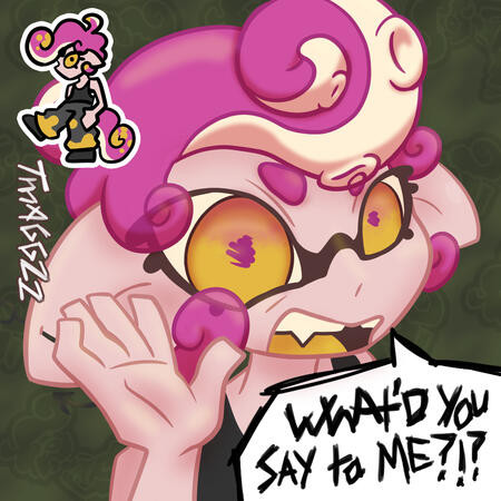 Angry pink inkling